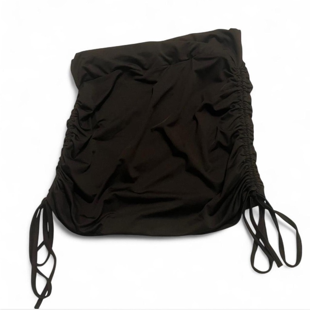 SHEIN Black Ruched Mini Skirt
